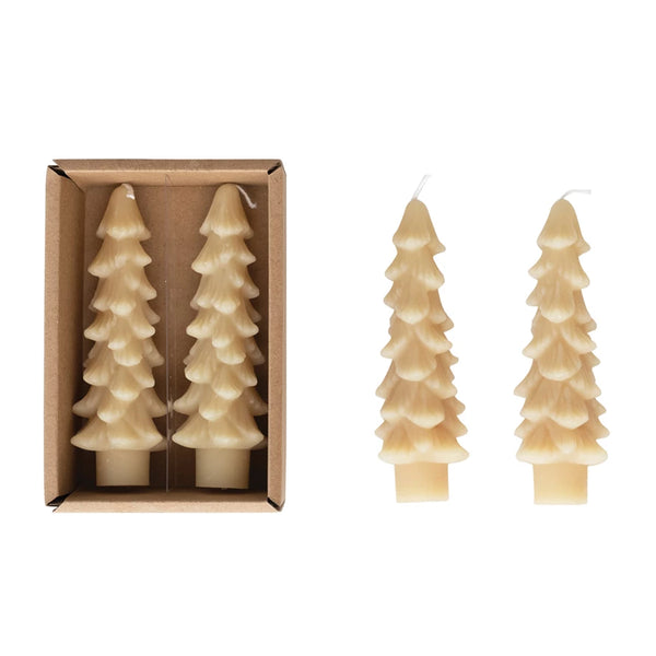 Tree Shaped Unscented Taper Candle