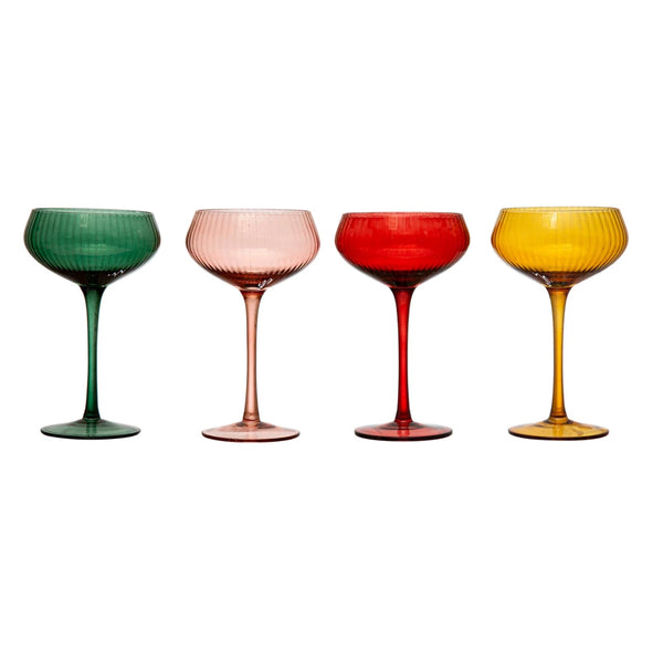 Stemmed Champagne Glass- 4 Colors