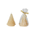 Tree Shaped Candle - Egg Nog Color