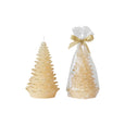 Tree Shaped Candle - Egg Nog Color