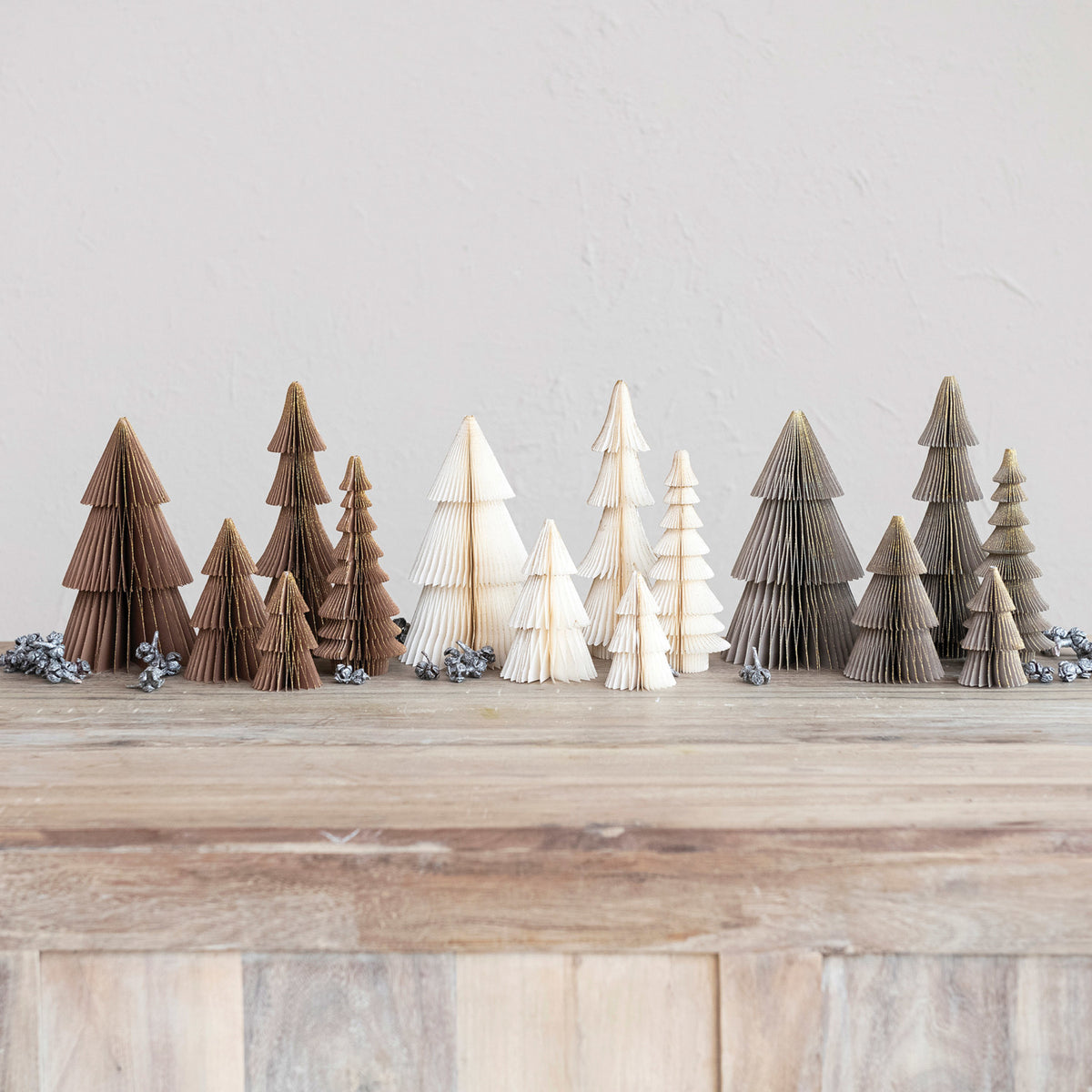 Paper Folding Honeycomb Tree-Set o f5