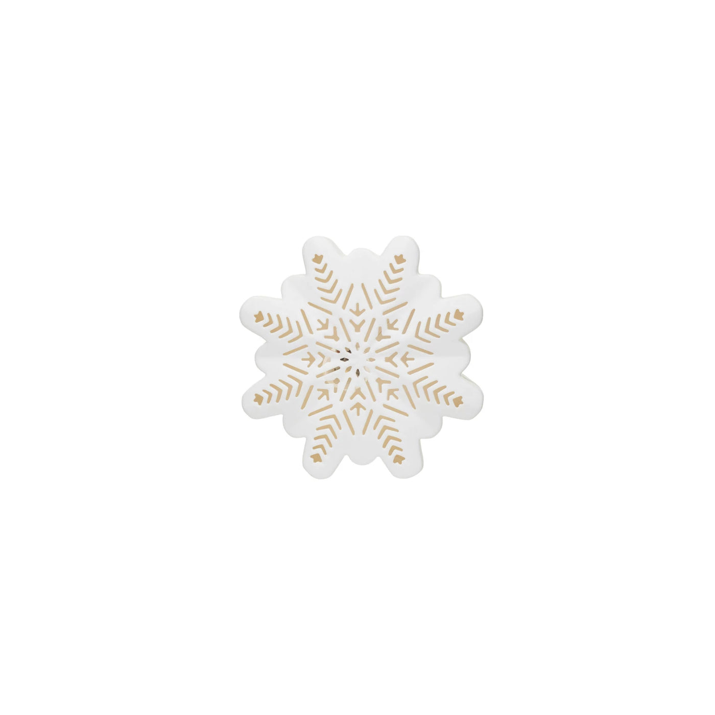 Stoneware Bisque LED Snowflake- 2 Sizes