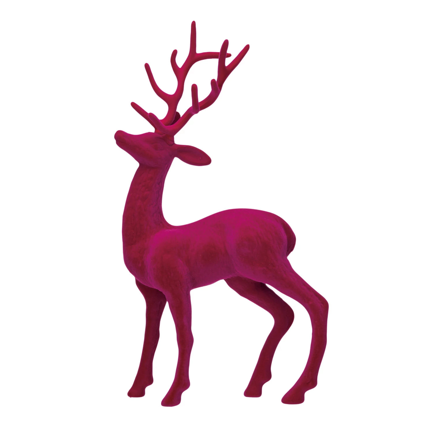 Flocked Plastic Deer-Pink