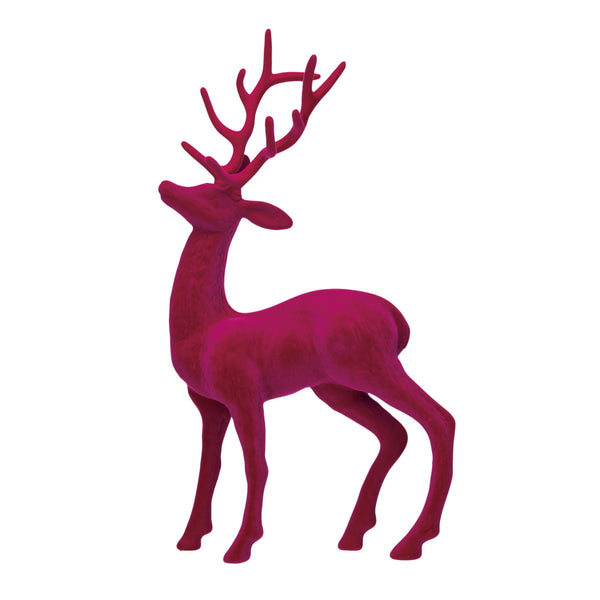Flocked Plastic Deer-Pink