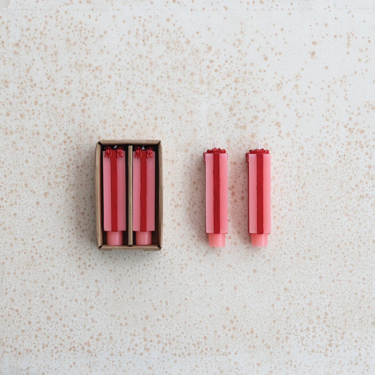 Gift Shaped Taper Candle Set