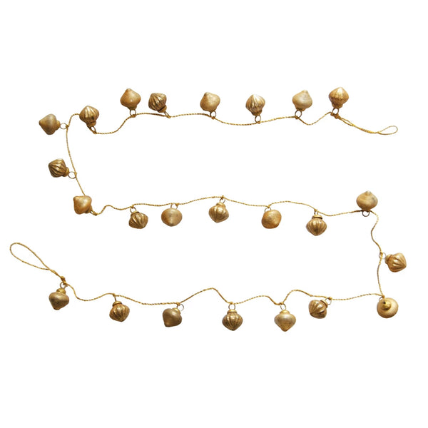 Mercury Glass Ornament Garland- Antique Gold