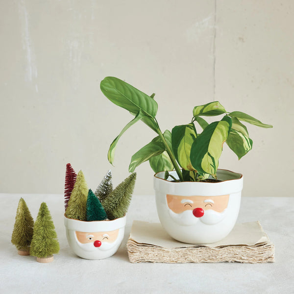 Stoneware Santa Mixing Bowl