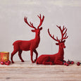 Flocked Resin Standing Deer