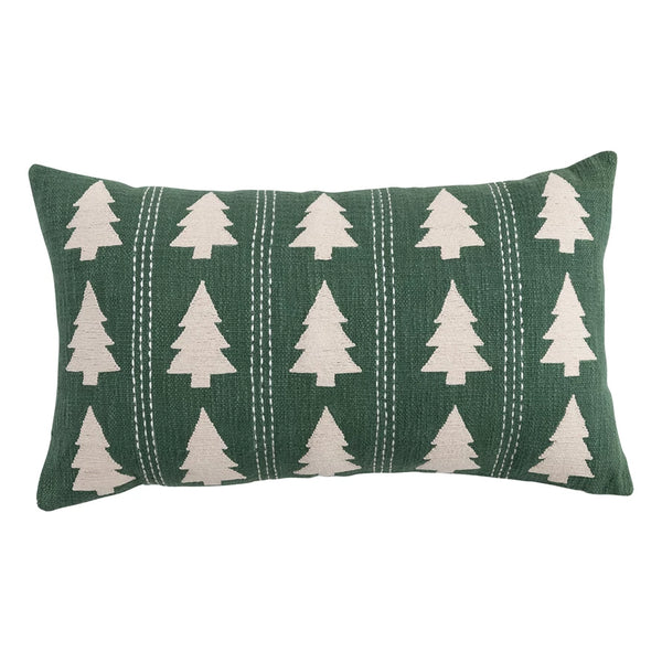 Slub Pillow w/ Tree Pattern