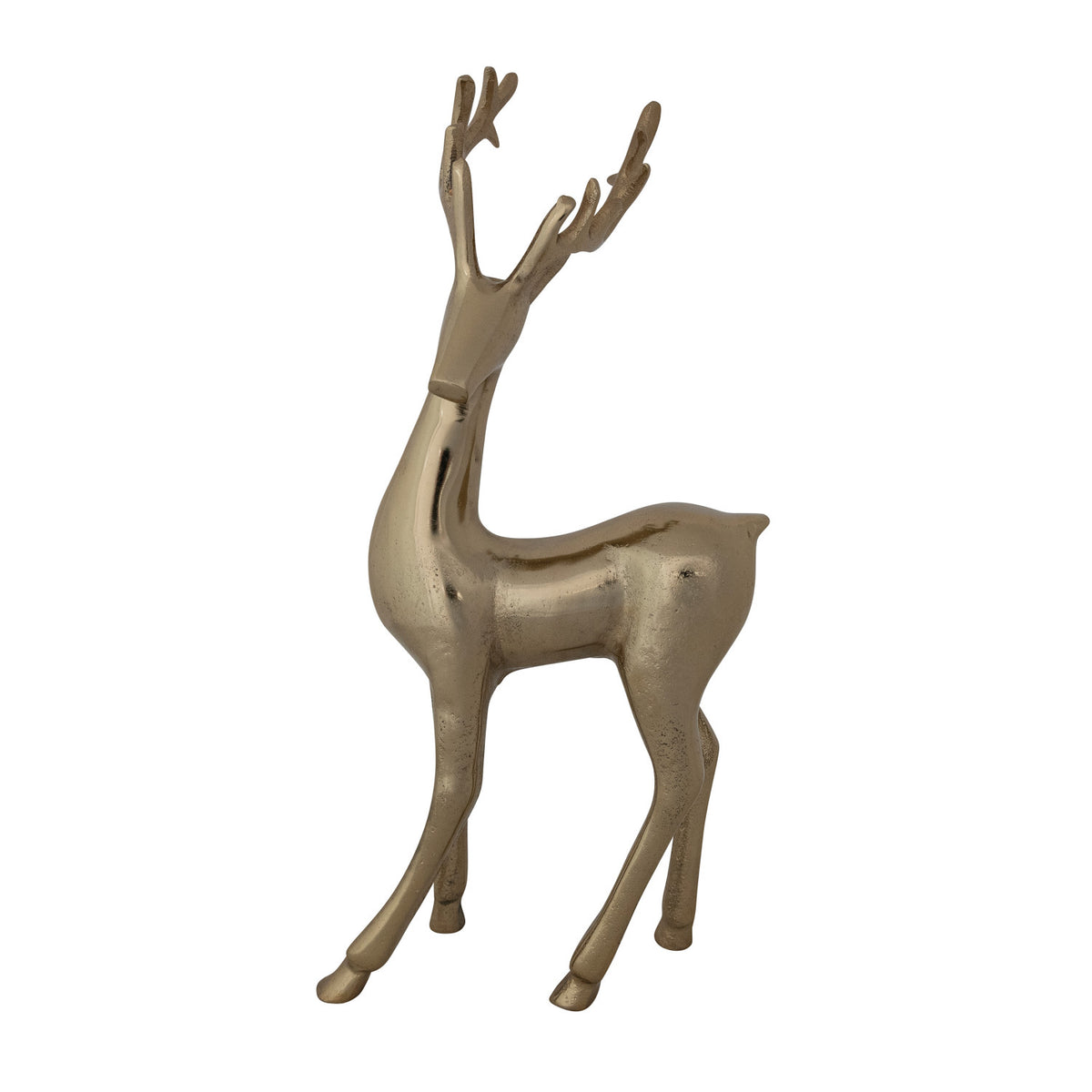 Cast Aluminum Deer, Gold Finish