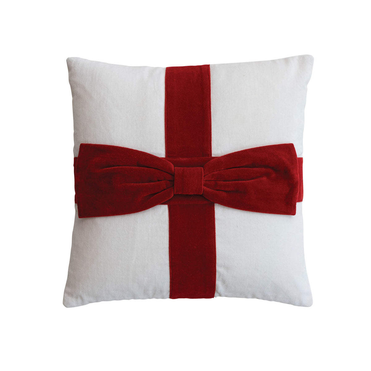 20" Velvet Bow Pillow