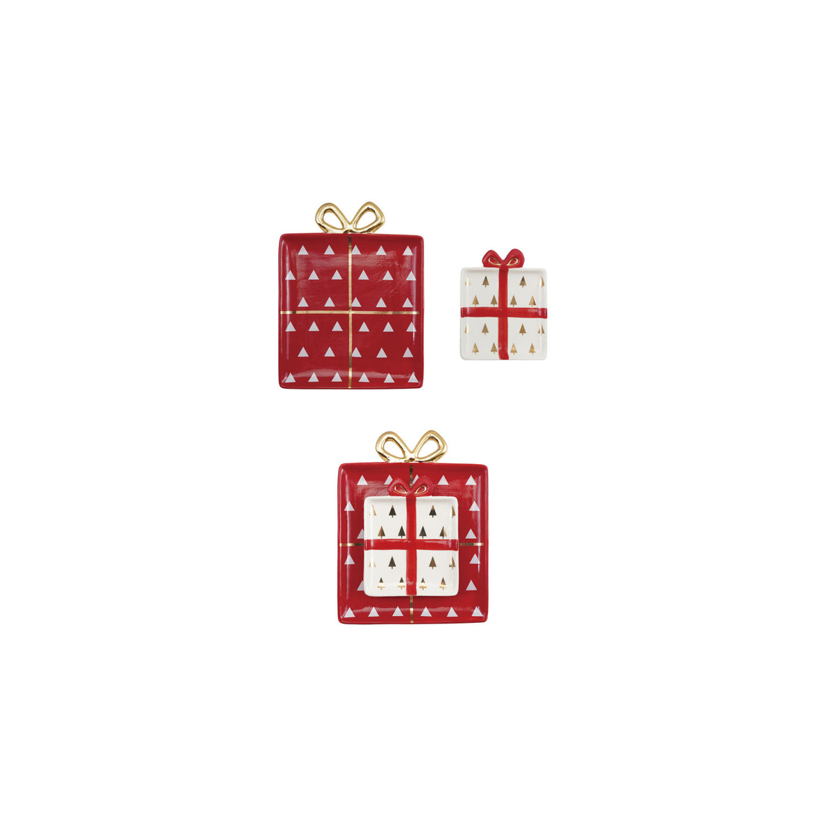 Stoneware Gift Shaped Plated