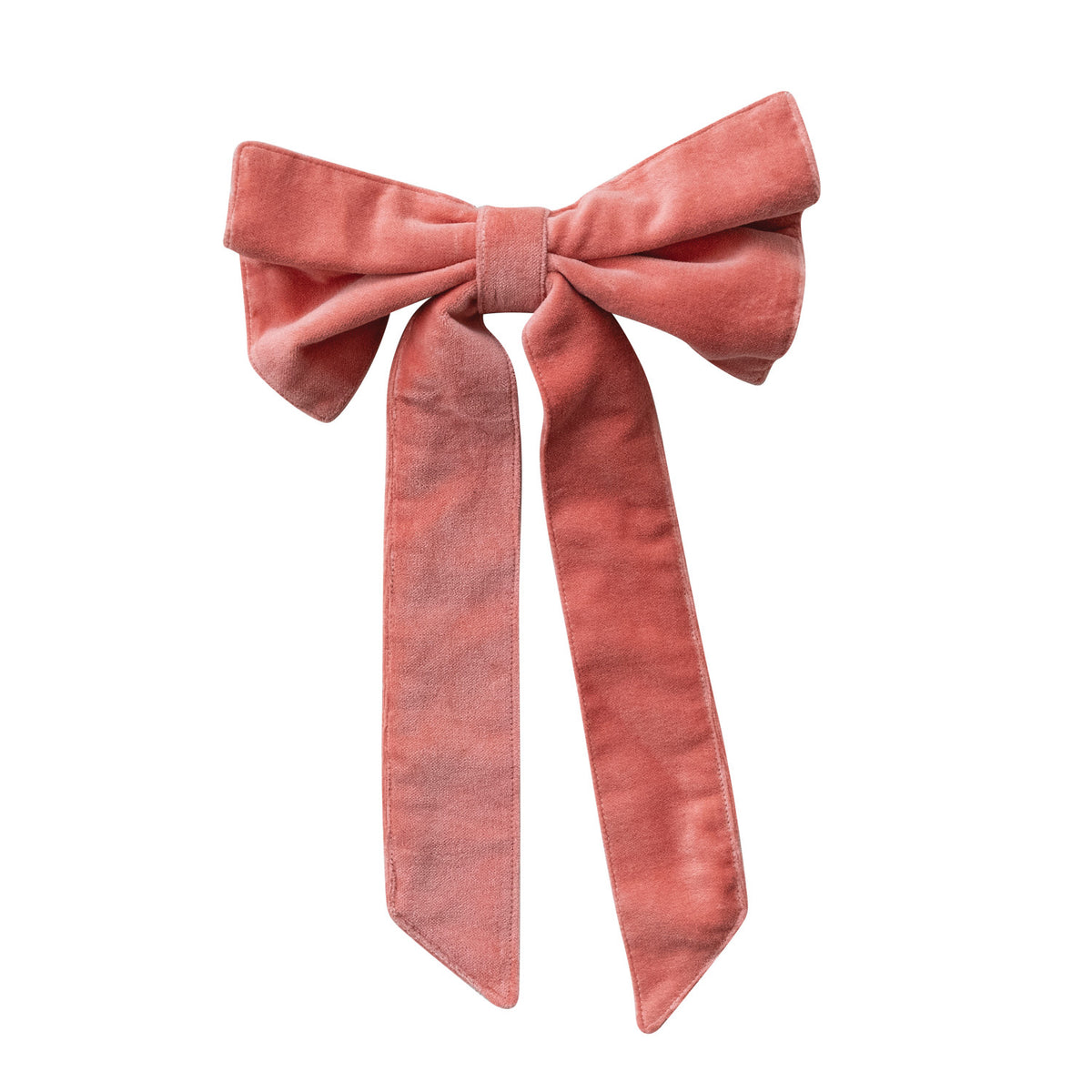 Cotton Velvet Clip-on Bow