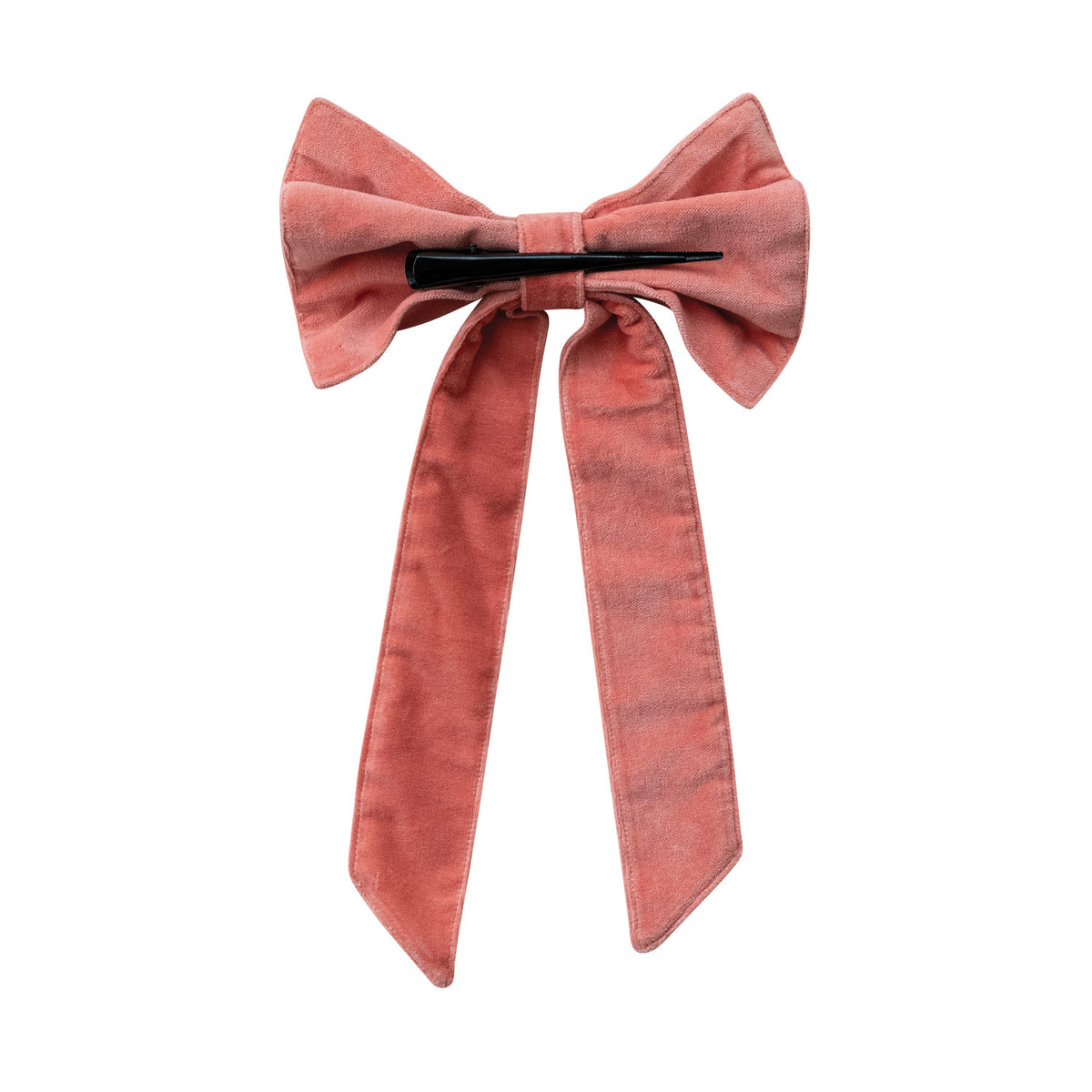 Cotton Velvet Clip-on Bow