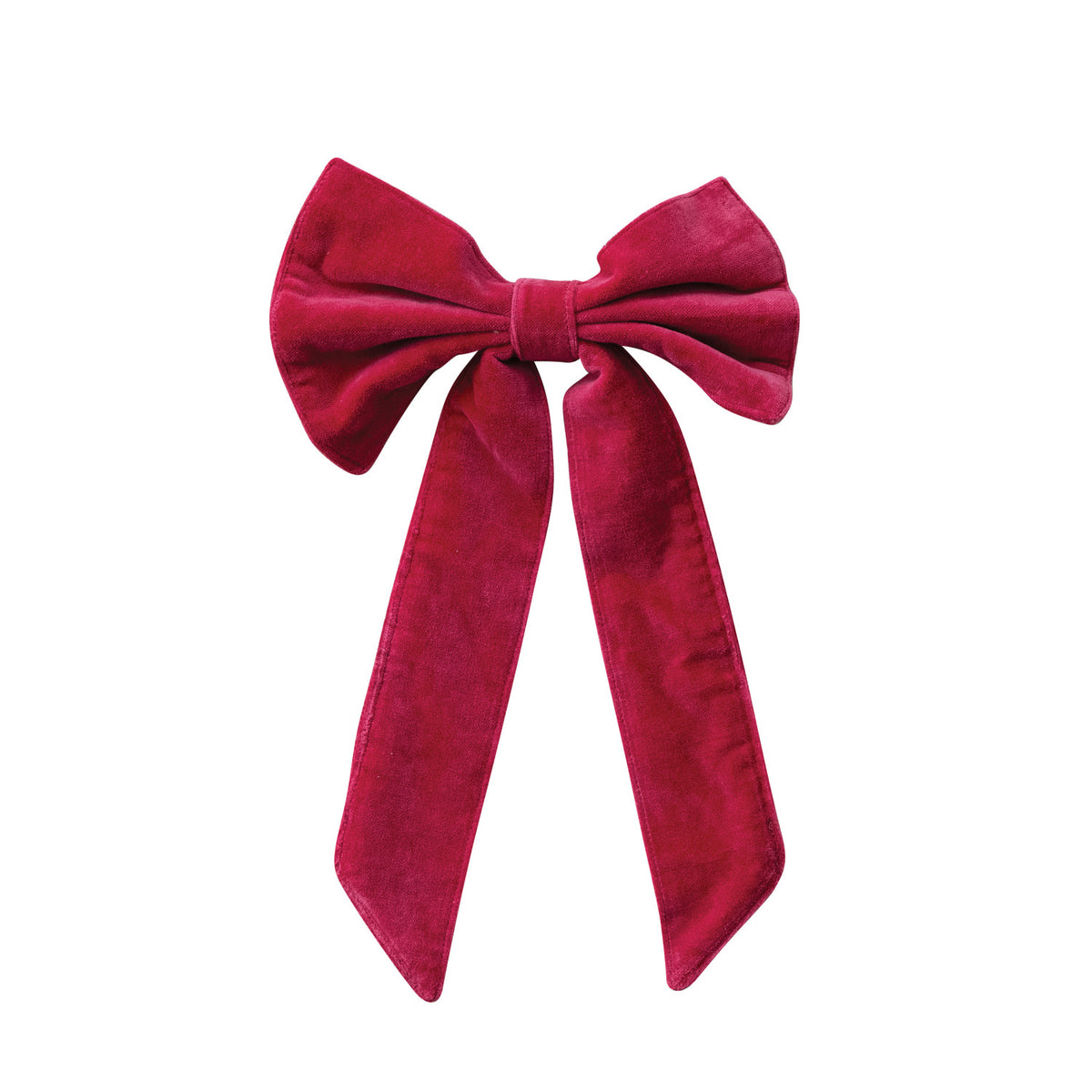 Cotton Velvet Clip-on Bow