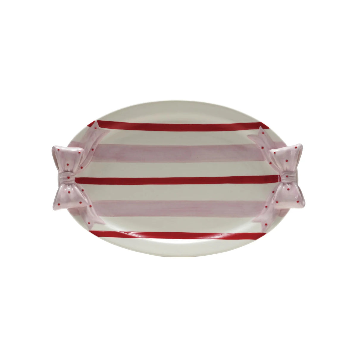 Stoneware Striped Platter