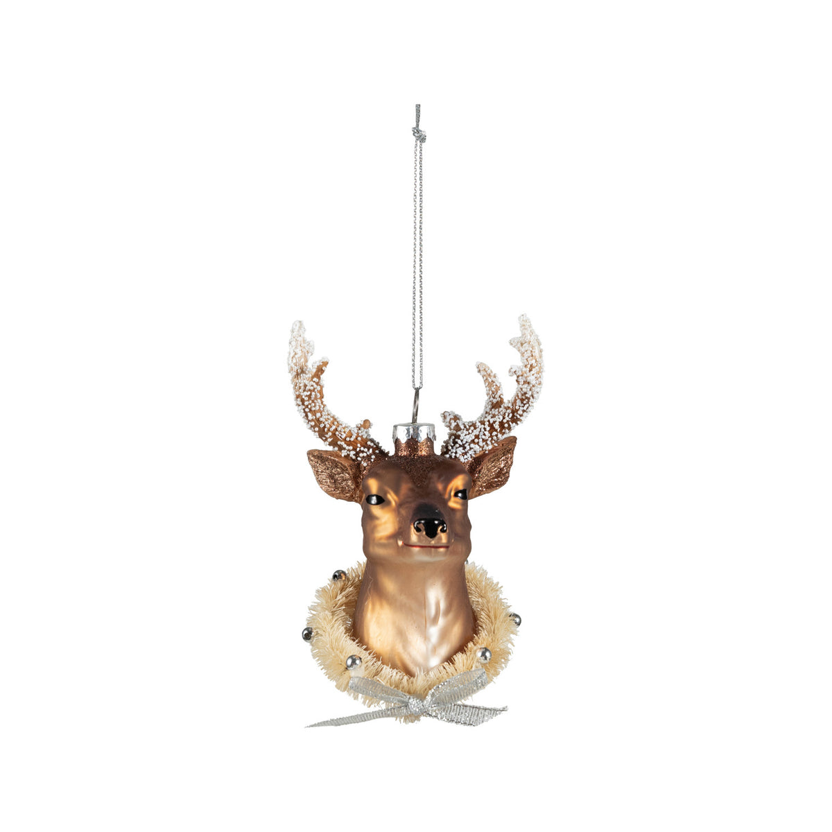 Glass Deer Head Ornament