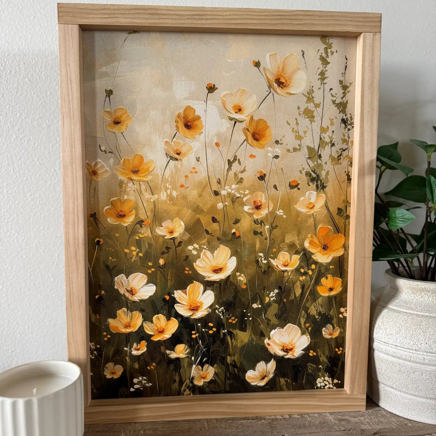 Yellow Summer Vintage Framed Print- 8x12