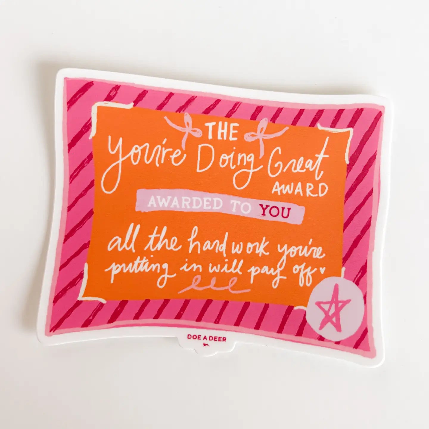 You're Doing Great Award Sticker