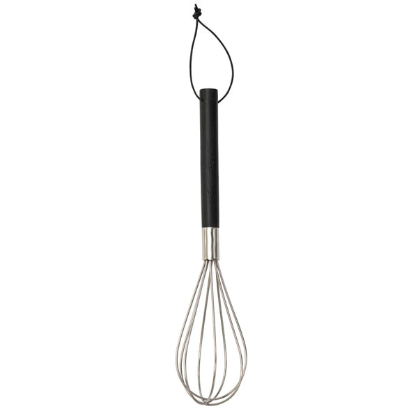 Stainless Steel Whisk w/ Mango Wood Handle & Leather Tie