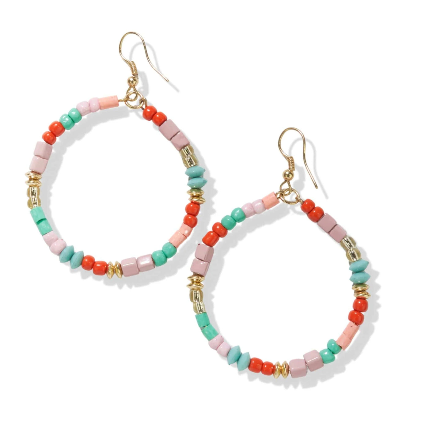 Ink & Alloy Courtney Mixed Beaded Hoop Earring