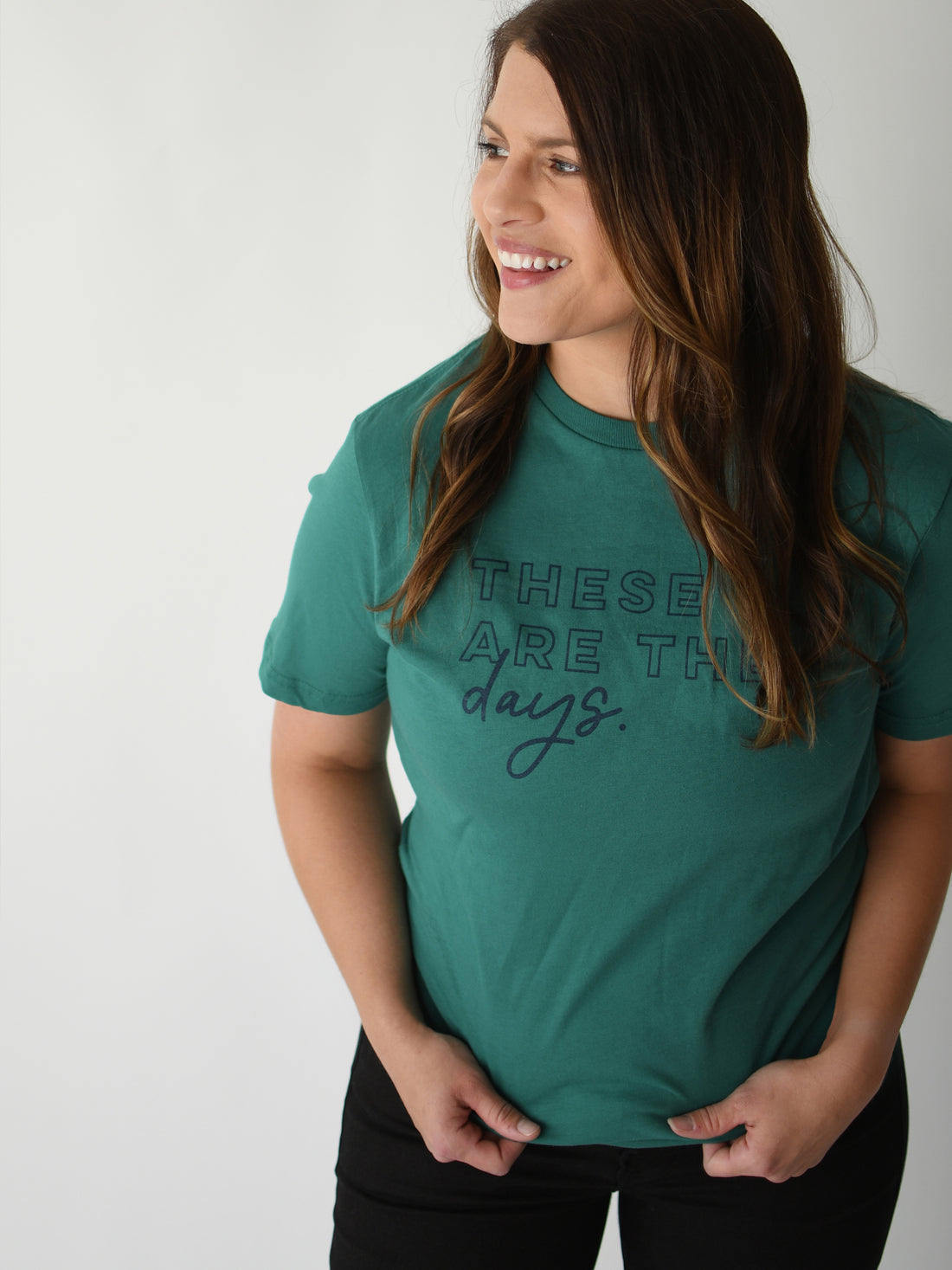 Storied Folk & Co These Are The Days Tee- Teal
