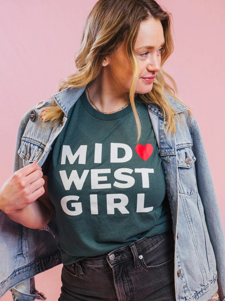 The Midwest Girl Pine Green Tee