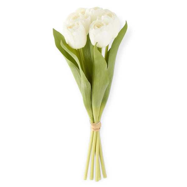 13 Inch Real Touch Tulip- White