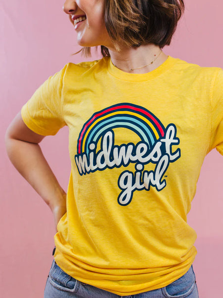 The Midwest Girl Erica Tee Yellow Gold