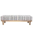 Mango Wood Bench w/ Dhurrie Top