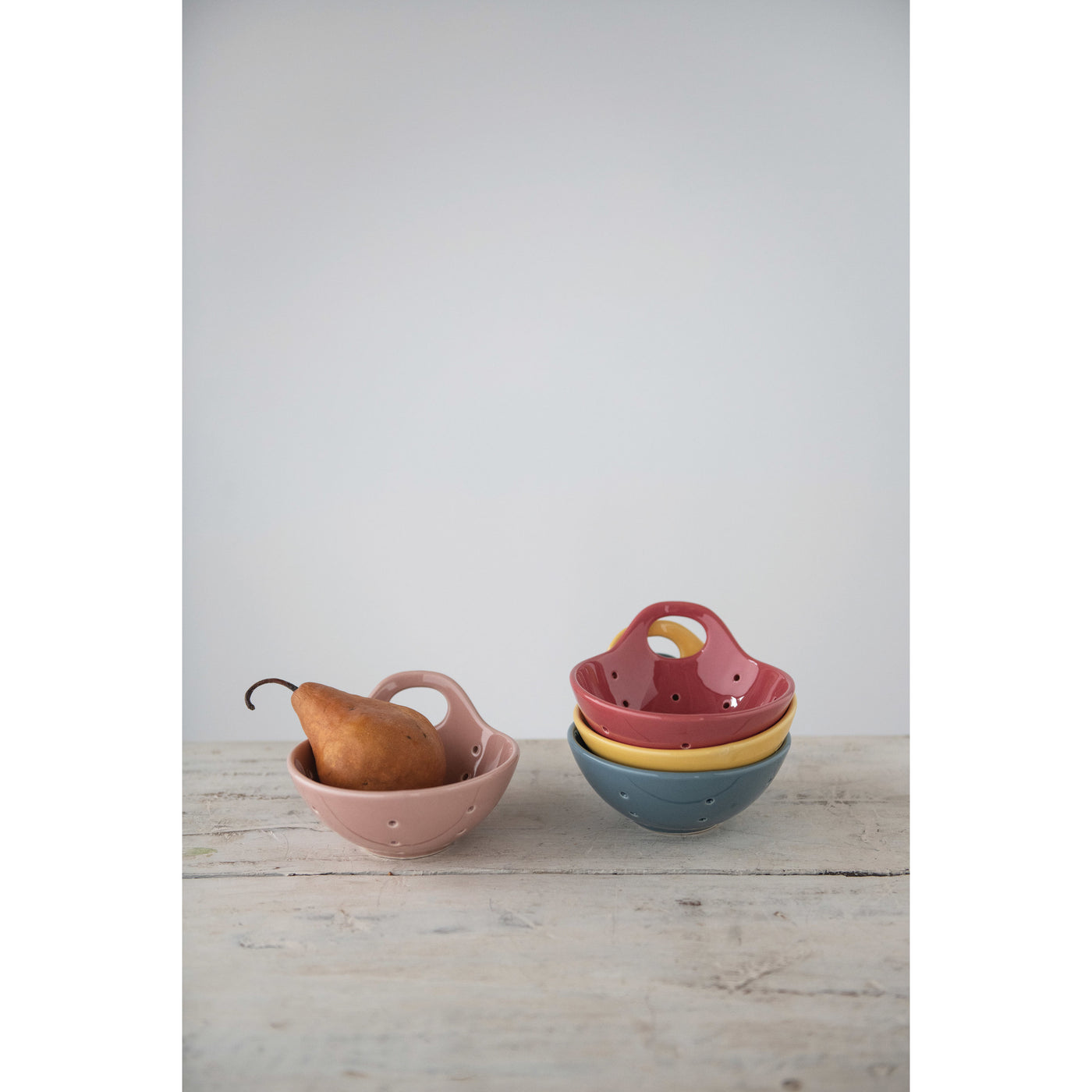 Stoneware Berry Bowls- 4 Colors