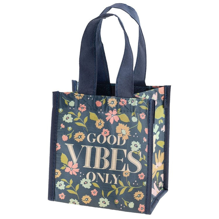 Recycled Small Gift Bag - Floral Good Vibes Only