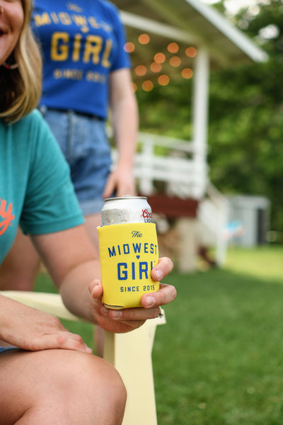 The Midwest Girl POB Can Cooler - Yellow
