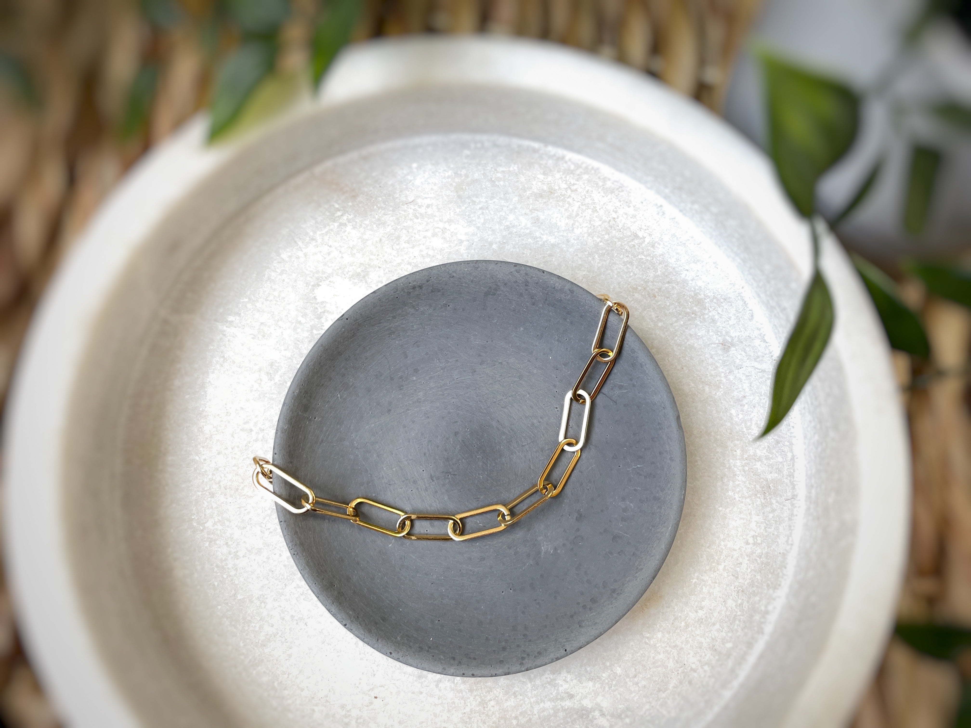 Pressed Collection Paperclip Layering Chain Necklace