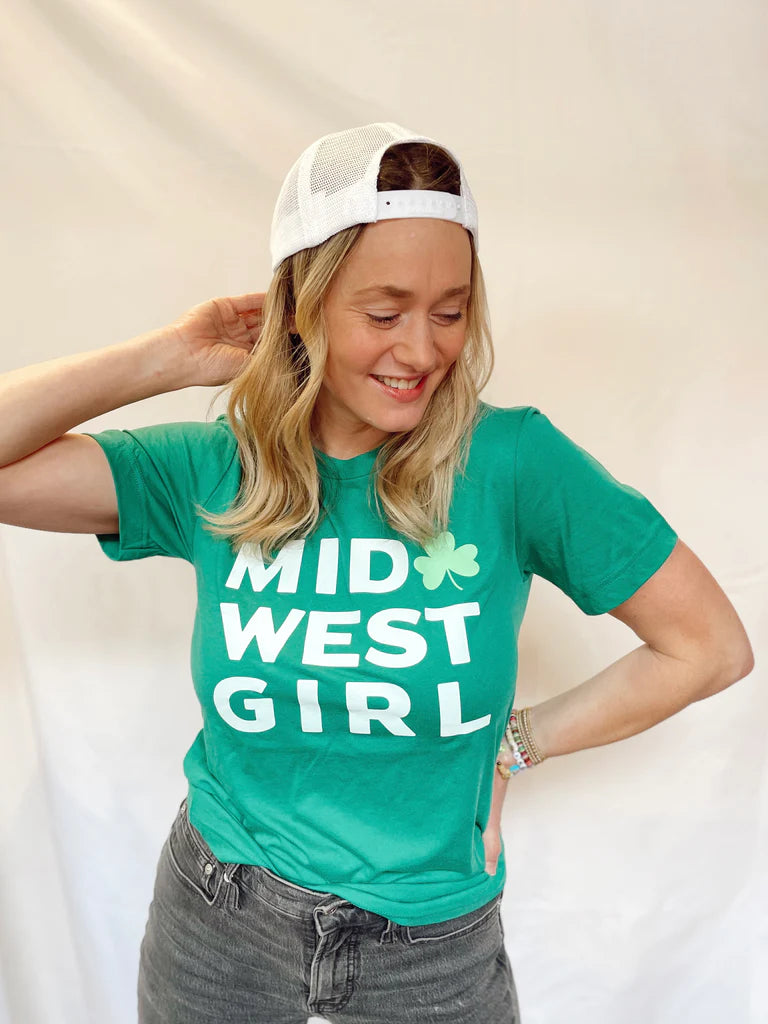 The Midwest Girl Lucky Tee- Green