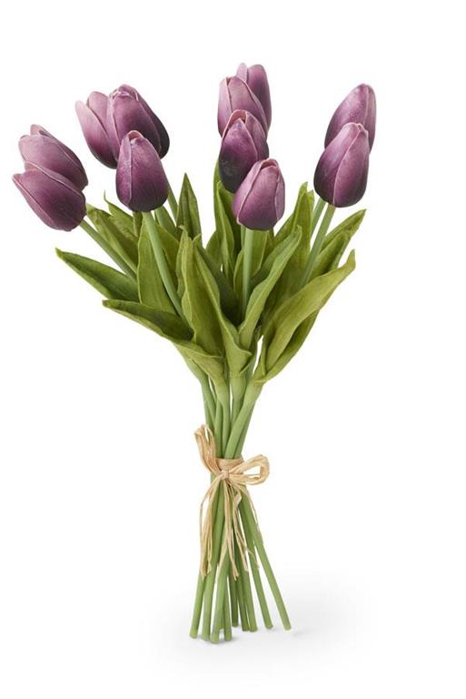 13.5 Real Touch Tulip Mini Tulip - Purple